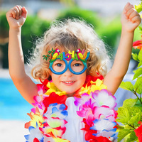 Nouvelles lunettes de fête hawaïennes accessoires Photo flamants roses ananas été plage carnaval amusant lunettes Photo