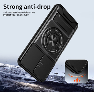 Étuis <span class=keywords><strong>de</strong></span> téléphone portable avec anneau magnétique pour caméra coulissante pour Infinix Smart 10 20 Plus <span class=keywords><strong>4G</strong></span>, coque arrière en TPU plastique antichoc - Product Image 3