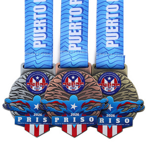 Medallas Deportivas de Aleación de Zinc con Diseño Personalizado de Puerto Rico Open, con Logotipo en Aerosol 3D, para Competiciones - Product Image 3