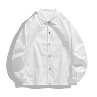 Veste de printemps coupe-vent avec logo personnalisé Vestes d'autocar design ample veste en polyester à boutons