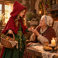 Ensemble de costumes de fée médiévale pour filles, cape à capuche de petit chaperon rouge, robe longue verte, ceinture tressée en feuilles, pochette en cuir