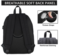 Mochila Oxford 900D Resistente al Agua con Carga USB para Portátil de 15.6 Pulgadas, Mochila Escolar y de Viaje, Logotipo Personalizado Disponible