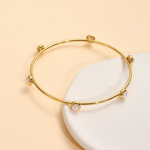 Brazalete Elegante de Acero Inoxidable para Mujer con Circonitas, Joyería de Alta Gama, Hecho en China, Guatemala - Product Image 4