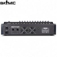 AOSHEN Mixeur audio multifonctionnel 8 canaux avec égaliseur paramétrique DSP intégré 16 effets et USB pour 2x300W 8ohm en métal