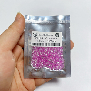 Paquete de 1000 Piezas de Rubíes Sintéticos Sueltos de 0.8-3mm, Corte Redondo, Grado AAA #   Corindón Rojo Sintético Color Rosa - Product Image 6