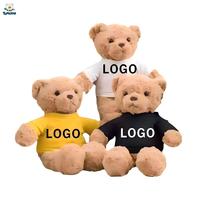 Ours en peluche personnalisés avec logo et chemises, de haute qualité, pour cadeaux promotionnels, fabriqués sur mesure par le fabricant, conformes CPC