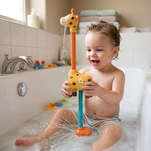 Pomme de douche girafe à angle réglable à 360 degrés, <span class=keywords><strong>jouet</strong></span> de douche à circulation d'eau pour enfants, jeu d'eau pour salle de bain - Product Image 1