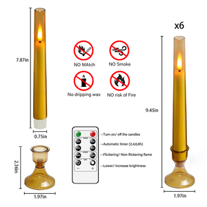 Kakoya Bougie électronique sans flamme à <span class=keywords><strong>LED</strong></span> longue durée pour la décoration intérieure Vacances-pour Pâques Halloween Ramadan pour les fêtes de fin d'année - Product Image 2