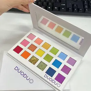 Duoduo-ombre à paupières en poudre Fine, cosmétique, maquillage personnalisé, 18 couleurs