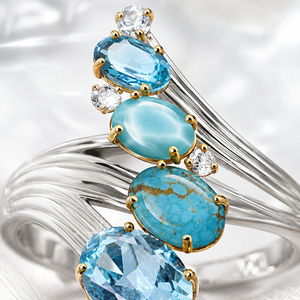 Anello a Forma di Onda Colorato, Anello di Tendenza per Donne, Design Elegante, Accessorio per Dito, Stile Unico - Product Image 5
