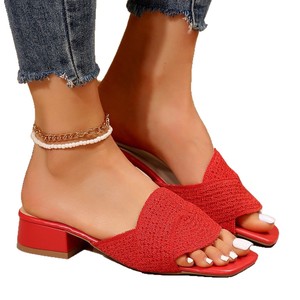 Sandalias de Verano 2026 para Mujer, con Tiras Cruzadas, Tacón Medio, Talla Grande, Estilo Europeo Americano, para Exteriores - Product Image 5