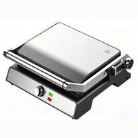 180 °    Grille-pain électrique 2000W pour panini 4 tranches avec plaques amovibles antiadhésives et protection contre la surchauffe