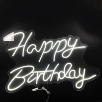 Enseigne Au Néon Fabrication Hapyy Anniversaire Enseigne Au Néon Led Néon Lumière pour Chambre Fête De Mariage Maison