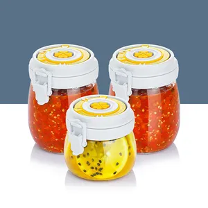 500ml 750ml 1000ml Kitchen Clear Durable Seal Airtight Glass Jars Food Storage With Row Holes Storage Glass Bottles