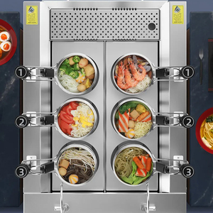 Cocina comercial para pasta de gas con cilindro doble de 9 agujeros y temperatura doble para hoteles, restaurantes, cocina para Fideos Instantáneos - Product Image 5