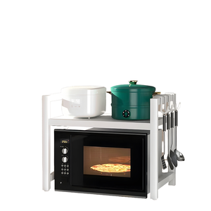 하이 퀄리티 조정 가능한 금속 전자 레인지 랙 조리대 보관 연장 선반 주방 주최자 옷장 공간 사용 - Product Image 1