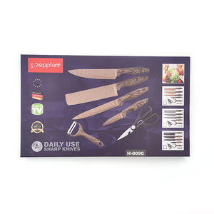 Ensemble <span class=keywords><strong>de</strong></span> 6 couteaux <span class=keywords><strong>de</strong></span> cuisine populaires en gros avec manche en PP et coffret cadeau, comprenant un éplucheur, des ciseaux et un <span class=keywords><strong>couteau</strong></span> <span class=keywords><strong>de</strong></span> chef pour la cuisine - Product Image 6