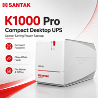 SANTAK K1000 Pro Sistema de Alimentación Ininterrumpida (UPS) Inteligente y Silencioso de 600W con Protección Contra Sobretensiones y Estabilización Automática de Voltaje