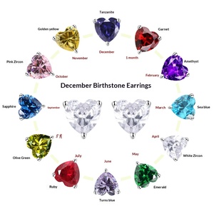 Pendientes de Plata de Ley 925 con Diseño de los Doce Signos del Zodiaco y Circonitas, Estilo Europeo Americano, para Mujer, Ideales para Bodas - Product Image 2