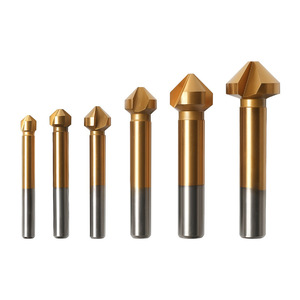 Dr. Giant Chamfering Cutter Set 6 Pc Hss Gold Finish Manual Drill Bit For Edge Trimming Countersinking Tools - Product Image 4