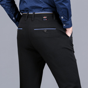 Men's Business Elastic Casual <strong>Trousers</strong> British Men's Non-iron <strong>Four</strong>-sided Stretch <strong>Trousers</strong> - Product Image 4