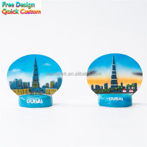 Ornamento da Scrivania 3D in Resina del <span class=keywords><strong>Burj</strong></span> Khalifa di Dubai - Decorazione a Forma di Conchiglia con Doppia Scena per Ricordi di Viaggio - Product Image 1