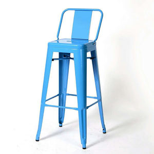Venta al por mayor hogar Hotel Vintage altura Metal <span class=keywords><strong>taburete</strong></span> negro respaldo alto comercial bar sillas Taburetes de Bar para mostrador de cocina - Product Image 4