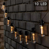 Edison-Ampoule solaire rétro nostalgique à LED, longue ficelle IP65, étanche pour le camping en plein air, décoration de jardin, petits espaces