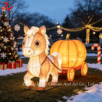 Ensemble de lanternes en forme de carrosse citrouille, étanches, à LED, pour les fêtes chinoises, Noël, la Saint-Valentin, les parcs d'attractions et les parcs à thème