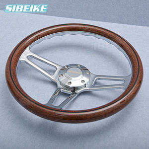 <span class=keywords><strong>Volante</strong></span> Deportivo SIBEIKE de Madera para Automóvil, 14'' 350mm, Universal, Vintage, Clásico, Negro, para Auto de Carreras, Autobús, con Bocina, <span class=keywords><strong>PC</strong></span>- - Product Image 5