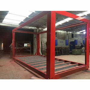 Bâtiment de bureau préfabriqué de luxe moderne en conteneurs maritimes européens, structure en acier pour jardin, conteneur plat préfabriqué - Product Image 3