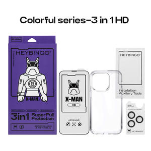 เคสแบบ3 in 1เข้ากันได้กับ iPhone 15 14Pro HD เคสกระจก<span class=keywords><strong>นา</strong></span>โนใสกันกระแทก - Product Image 5