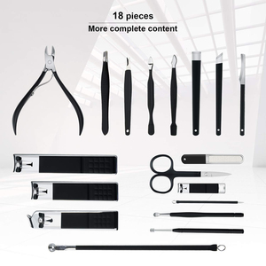 Manicure Set Professional Nail Clippers Kit <b>Pedicure</b> Care <b>Tools</b>- Stainless Steel Women Grooming Kit 18Pcs for Travel or Home - Product Image 5