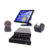 Mesin Kasir 15" Terminal SDK Perangkat Lunak POS Layar Sentuh Printer Scanner Sistem POS All in One untuk Ritel Restoran
