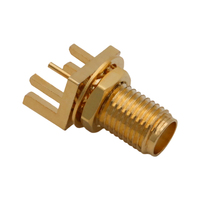 Connecteur RF SMA-KY femelle plaqué or, filetage extérieur, trou intérieur, broche décalée, montage sur circuit imprimé 0-6 GHz pour module sans fil