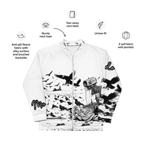 Giacca Bomber Vintage Unisex in Pelle - Impermeabile con Cerniera e Colletto Rialzato - Product Image 5