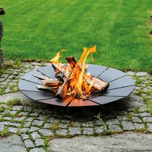 Jh-Mech Vuurkorf Kom Gietijzer Met Hittebestendige Coating Outdoor Fire Kuilen