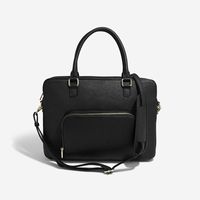 Bolso de hombro de alta gama con logotipo personalizado para hombre y mujer, bolsa para portátil de cuero pu, con asa