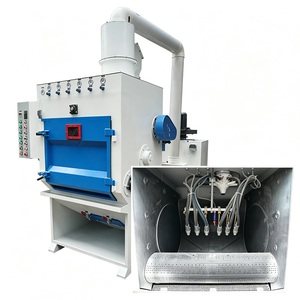Machine de sablage automatique à bande transporteuse, cabine de sablage pour le nettoyage des cylindres - Product Image 1