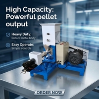 Machine de production et de traitement de granulés d'aliments pour animaux de compagnie et de nourriture flottante pour poissons, multifonctionnelle, grande capacité, usage commercial