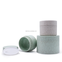 Pot cosmétique en paille de blé biodégradable écologique 50G 100G avec couvercles