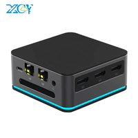 Celeron Jasper Lake N5105 2 GbE LAN WiFi6 4K Pantalla 8GB LPDDR4 Win11 Mini PC con 7 colores de luz ambiental