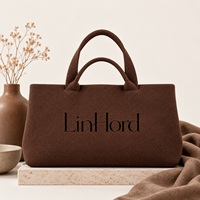 Sac fourre-tout tricoté en gros pour les distributeurs d'accessoires de mode, alliant texture tricotée avec des poignées longues et courtes pour le shopping