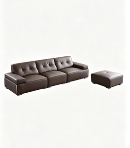 <span class=keywords><strong>Canapé</strong></span> de loisirs en cuir écologique minimaliste italien, salon moderne et simple, grande combinaison modulable, multifonctionnel - Product Image 6
