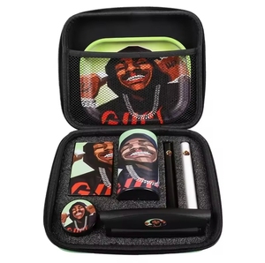 Kit de fumage personnalisable en gros : Ensemble portable de broyeur à herbes avec plateau métallique et accessoires de boîte à fumer - Product Image 3
