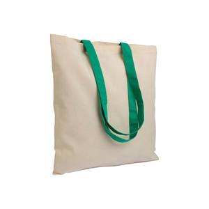 Bolsa de Compras de Algodón Personalizable Mediana 30-50cm con Asas Verdes para Comestibles - Product Image 1