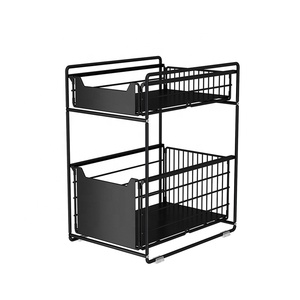 Double-Layer Multifunctional Office Living Room <strong>File</strong> Storage Rack Upgraded Foldable Push- Pull <strong>Metal</strong> Iron Straw <strong>File</strong> <strong>Cabinets</strong> - Product Image 6