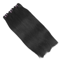 Cheveux humains vietnamiens bruts lisses, lots de mèches à bande rose, double trame, à coudre, vente en gros