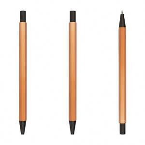 Stylos à bille rétractables en métal fin orange, stylos promotionnels, stylos gel bon marché avec logo personnalisé pour les cadeaux publicitaires d'hôtel - Product Image 1