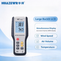 HT-9829 Anemometer Digital Industri Portabel Presisi Tinggi dengan Kawat Panas untuk Pengukuran Kecepatan Udara dan Suhu pada Pengujian Saluran HVAC